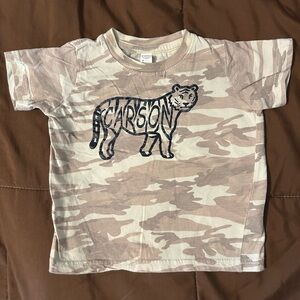 2T Toddler Boy Tiger Camo Shirt Carson Name